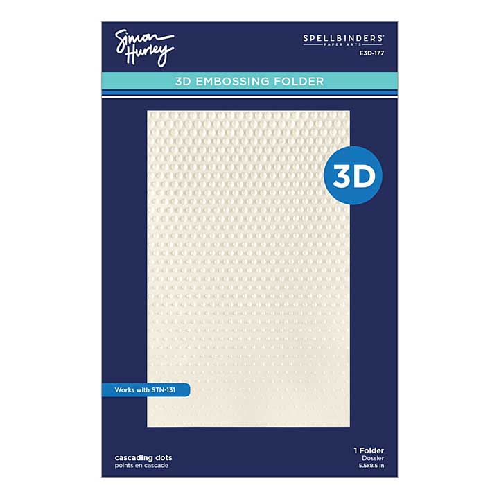 Spellbinders Cascading Dots 3D Embossing Folder by Simon Hurley