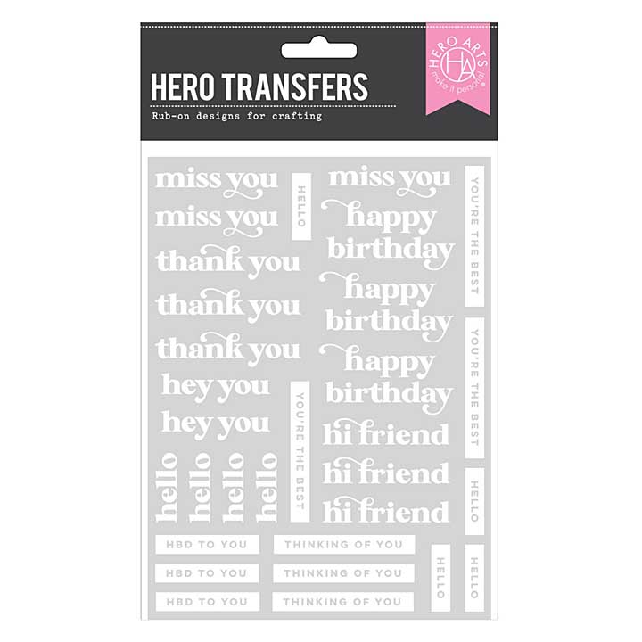 Spellbinders Must Have Messages Hero Transfers