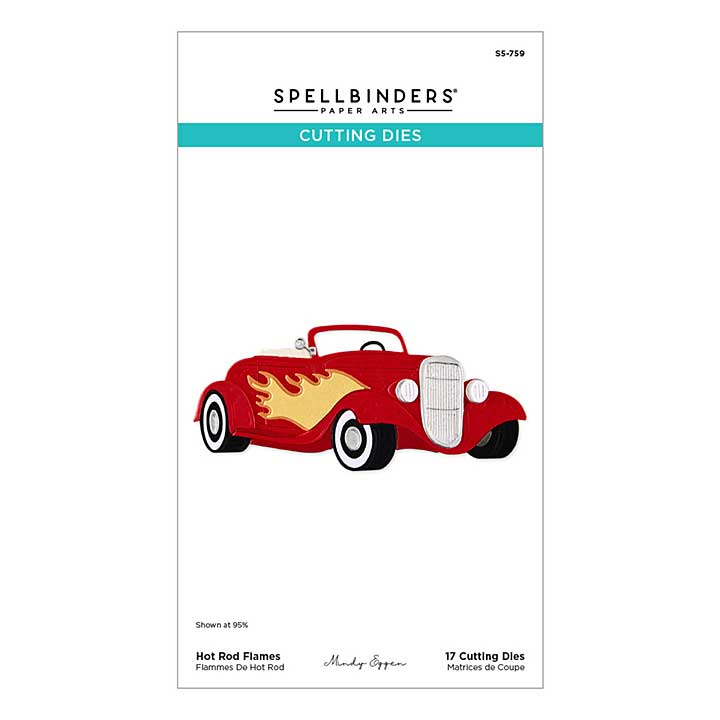 Spellbinders Hot Rod Flames Etched Dies by Mindy Eggen
