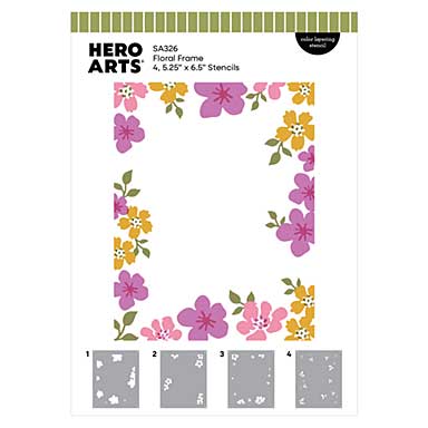 Spellbinders Floral Frame Layering Stencil Set