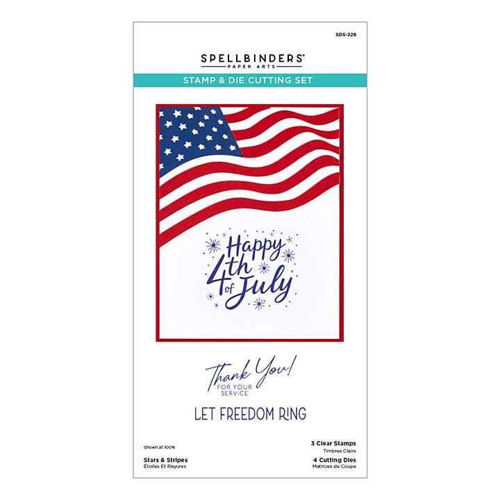 Spellbinders Stars and Stripes Clear Stamp Set and Etched Dies