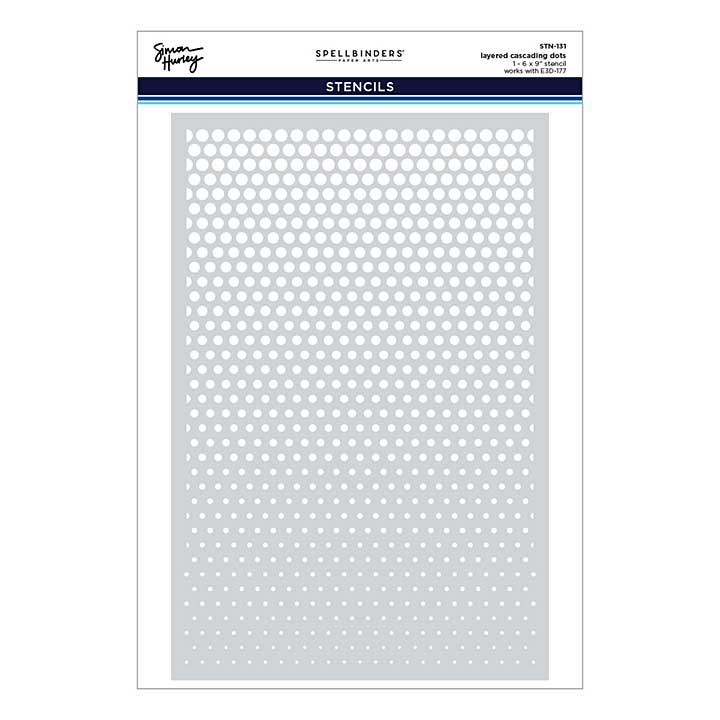 Spellbinders Layered Cascading Dots Stencil by Simon Hurley