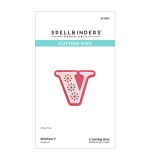 Spellbinders Etched Dies -  V - Stitched Alphabet