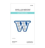 Spellbinders Etched Dies -  W - Stitched Alphabet