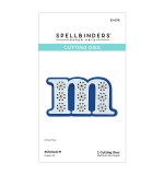 Spellbinders Etched Dies -  M - Stitched Alphabet