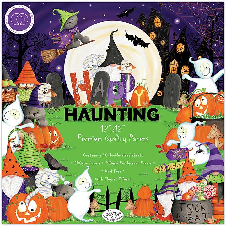 SO: Craft Consortium Double-Sided Paper Pad 12X12 40Pkg - Happy Haunting