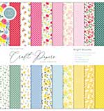 Craft Consortium Essential Craft Papers 12x12 Inch Paper Pad Bright Blooms