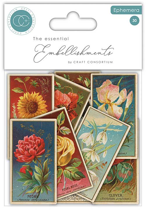 Craft Consortium The Collector Ephemera Flowers (30pcs)