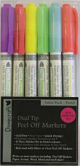 SO: Dovecraft Peel-Off Marker Pens - Pastel