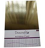SO: Dovecraft A4 Gold Mirror Card 5Pk