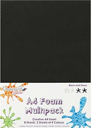 SO: A4 Foam Black-Grey 8 Sheets