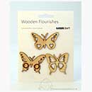 SO: Kaiser Craft - Wood Flourishes - Funky Butterflies