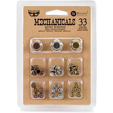 SO: Finnabair Mechanicals Metal Embellishments - Mini Knobs 33pk