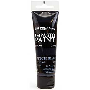 SO: Finnabair Art Alchemy Impasto Paint - Pitch Black