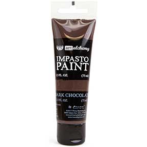 SO: Finnabair Art Alchemy Impasto Paint - Dark Chocolate