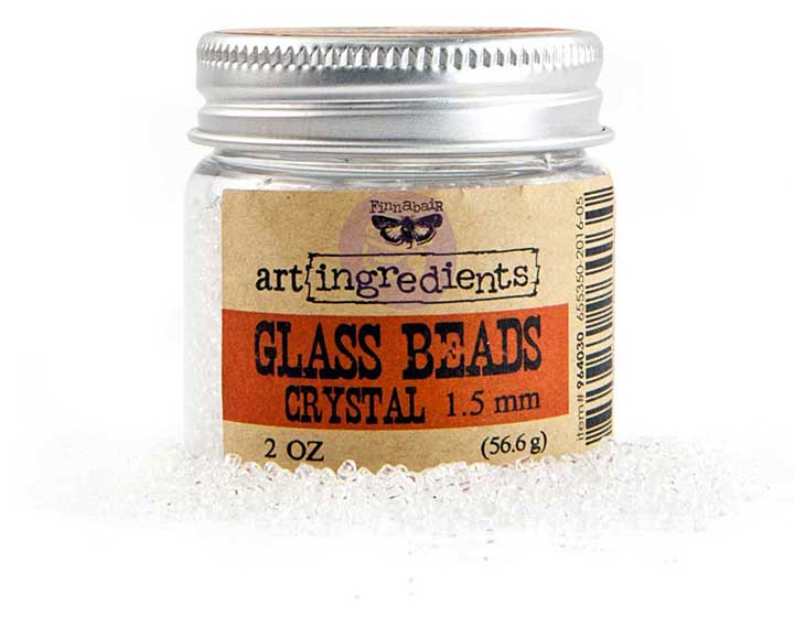 SO: Finnabair Art Ingredients Glass Beads 2oz - 1.5mm Crystal