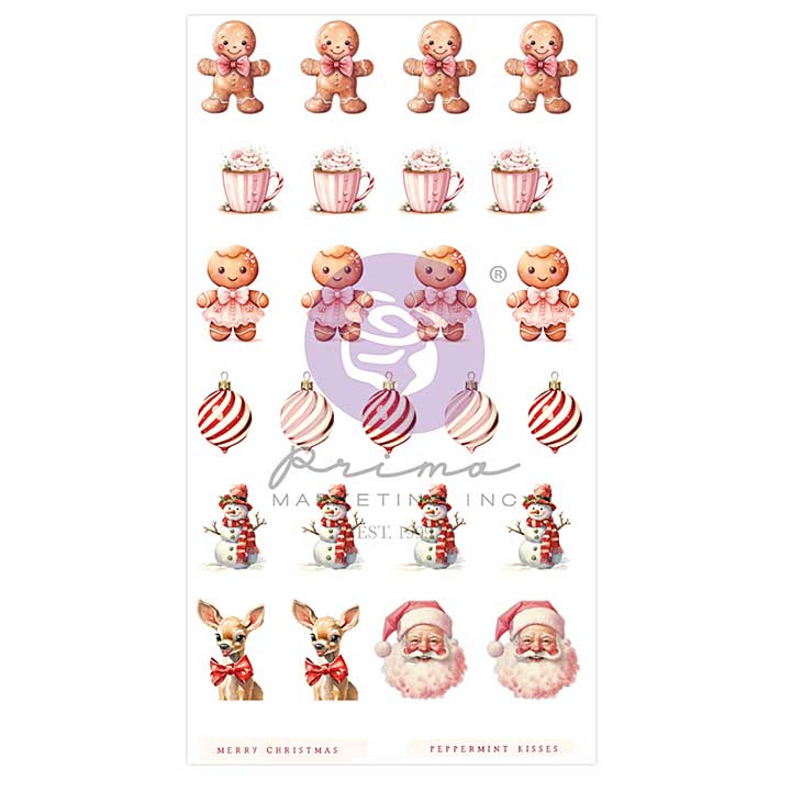 Prima Marketing 25 and Peppermint Puffy Stickers (27pcs)