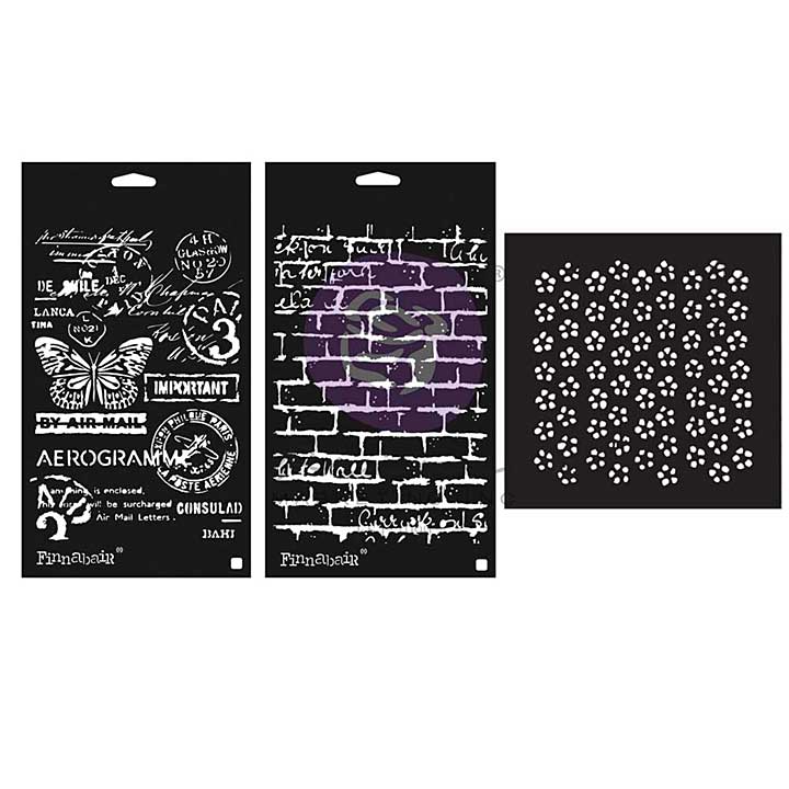 Finnabair Limited Edition Stencil Set - Perfectly Grungy (3pcs)