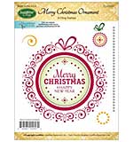 SO: JustRite Papercraft Mini Cling Stamp Set 3.5x4 - Merry Christmas Ornament 6pc