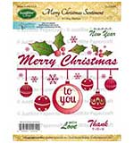 SO: JustRite Cling Stamp - Merry Christmas Sentiment