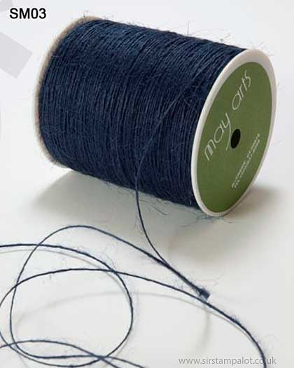 SO: May Arts Jute String Burlap - Navy Blue