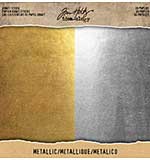 SO: Idea-Ology Kraft Stock Cardstock Pad 8 x 8 36pk - Metallic Gold and Silver