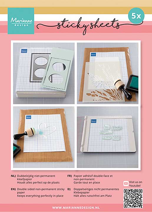 Marianne Design Sticky Sheets A5 (5pcs) (LR0048)
