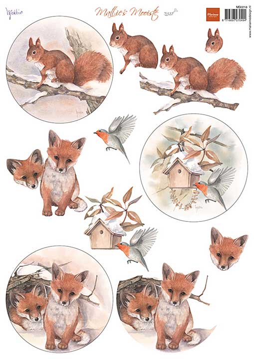 PRE: Marianne Design Decoupage Matties Mooiste 3D Squirrel (0724)