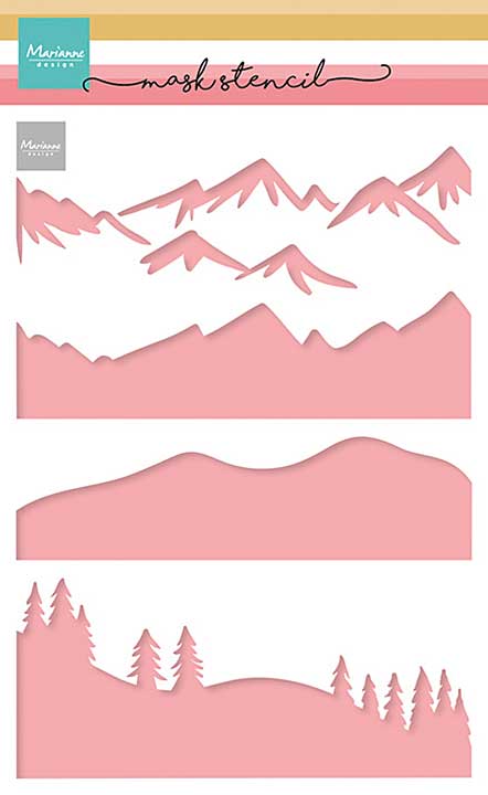 Marianne Design Mask Stencil Mountain Scenery (PS8170)