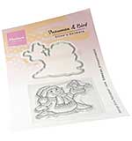 Marianne Design Clear Stamp and Die Elines Animals Snowman and Bird