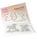 Marianne Design Clear Stamp and Die Elines Animals Autumn Birds