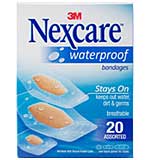 SO: Nexcare Waterproof Bandages 20pk - Assorted Sizes