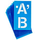 SO: Alphabet Stencils 100pk - Helvetica Capital Letters (4 inch)