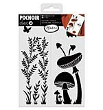 SO: Aladine Stencil 18x13cm Herb Mushroom