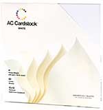 American Crafts Textured Cardstock Pack 12x12 60pk - Solid White