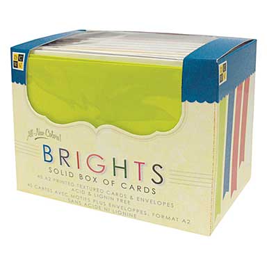 DCWV Boxed A2 Cards with Envelopes - Bright Solids 40pk (4.375x5.75)