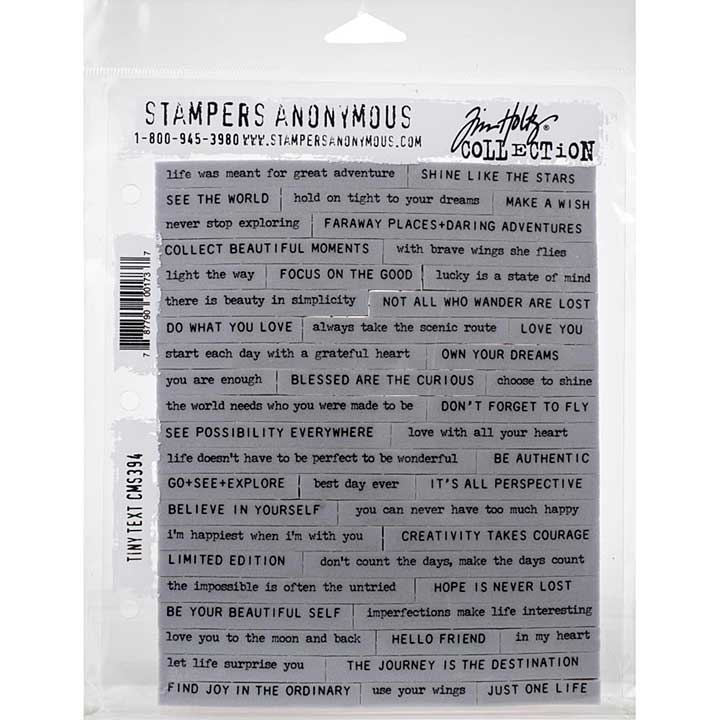 Tim Holtz Cling Stamps - Tiny Text