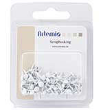 SO: Artemio .12 Mini Round Brads 100pk - White