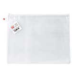 Avery Elle Zippered Vinyl Mesh Pouch - White, Large