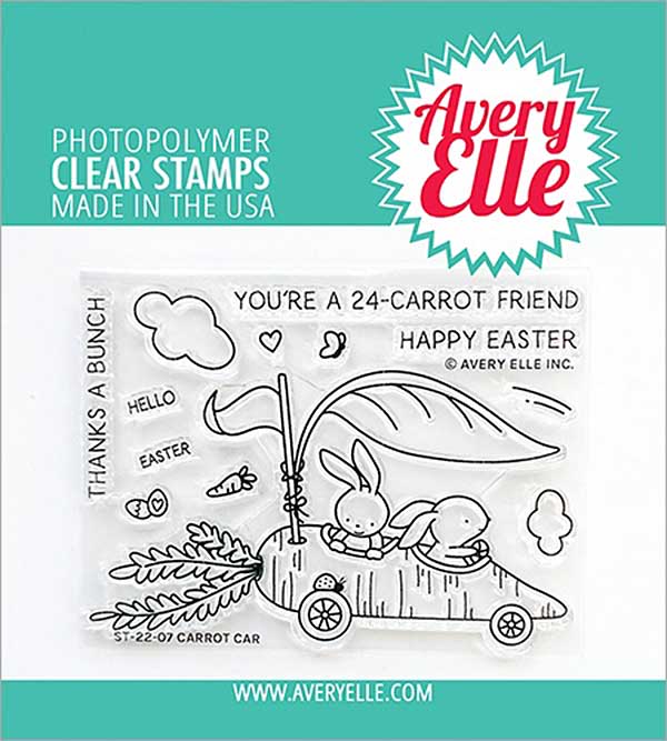 SO: Avery Elle Clear Stamp Set 4X3 - Carrot Car