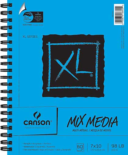 SO: Canson XL Spiral Mixed-Media Watercolour Paper Pad 7x10 - 60 Sheets