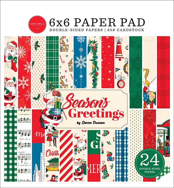 Carta Bella Seasons Greetings 6x6 Inch Paper Pad