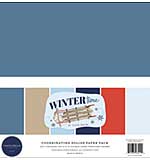 Carta Bella Wintertime 12x12 Inch Coordinating Solids Paper Pack