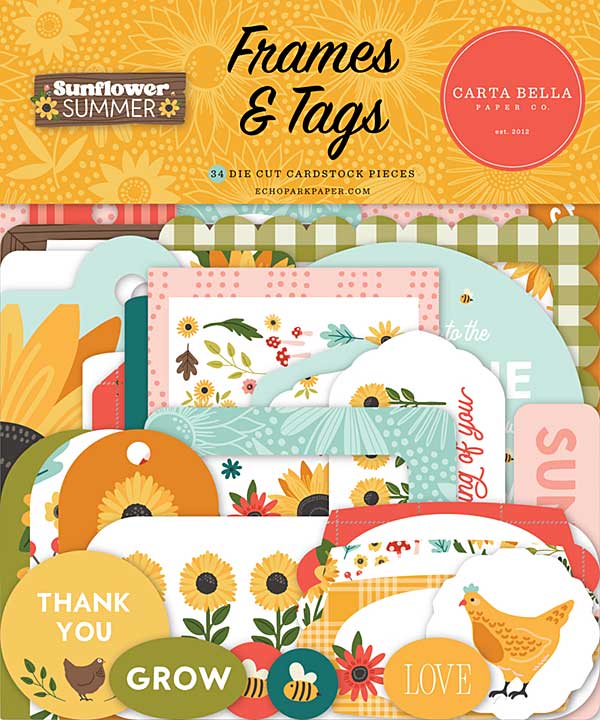 Carta Bella Sunflower Summer Frames and Tags