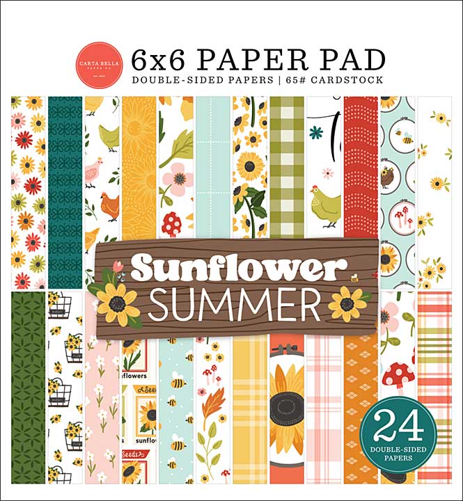 Carta Bella Sunflower Summer 6x6 Inch Paper Pad