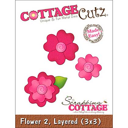 SO: CottageCutz Die - Layered Flowers #2 Made Easy