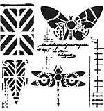 Crafters Workshop Template 6X6 - Dragonfly Collage