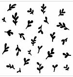 The Crafters Workshop Barberry Buds 6x6 Inch Stencil