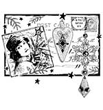 SO: Crafty Individuals Unmounted Rubber Stamp - Postcard For Christmas