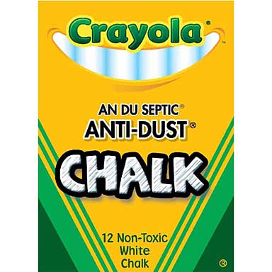 Crayola Anti-Dust Chalk - White 12pk